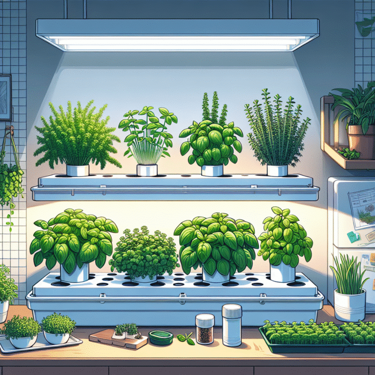 hydroponic setup for herbs at home