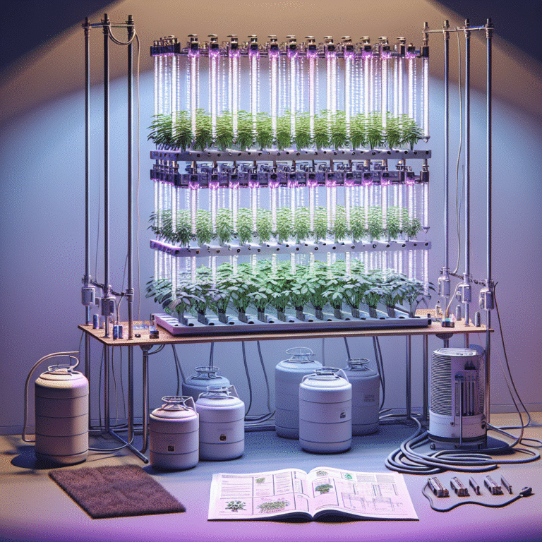 hydroponic system setup for indoor gardening